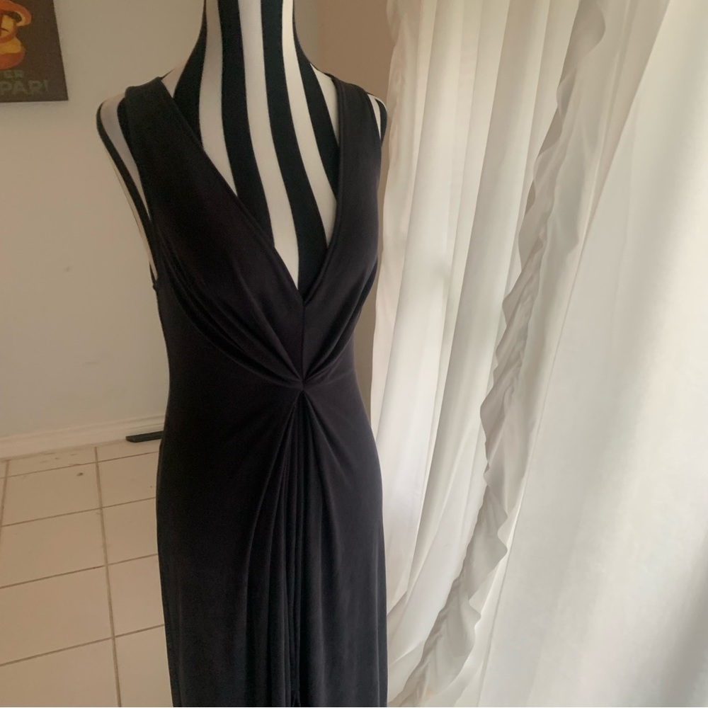 nwot Free people black/charcoal cinched maxi dress - Picture 4 of 10